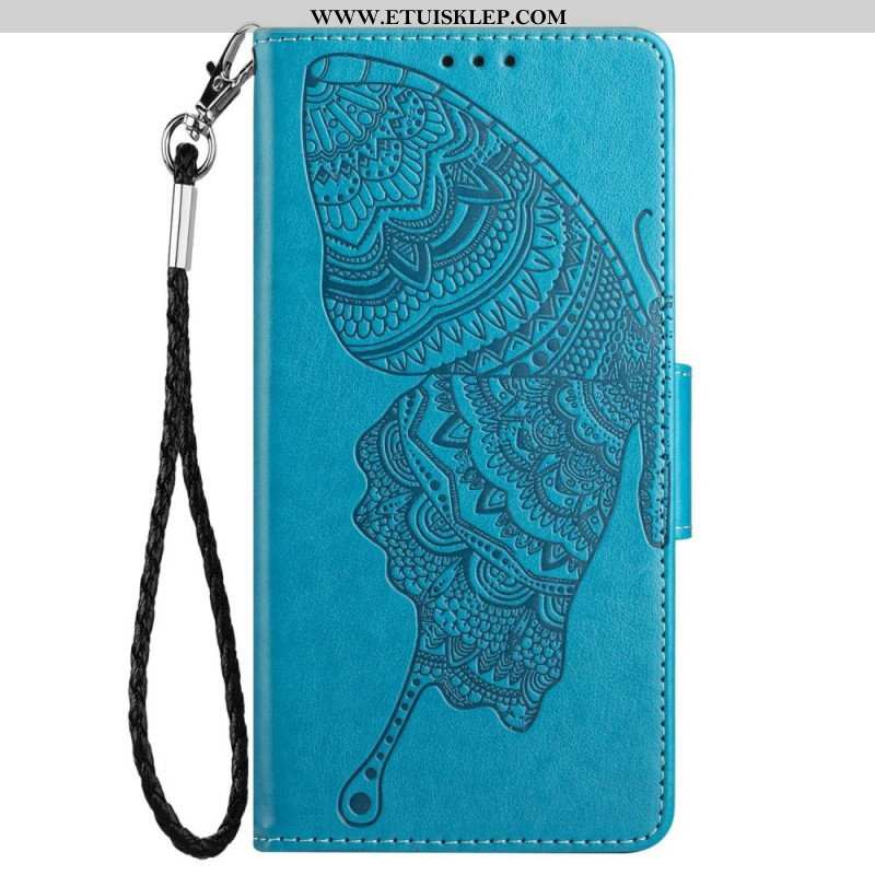 Etui Folio do Samsung Galaxy S23 Ultra 5G Dwukolorowy Barokowy Motyl